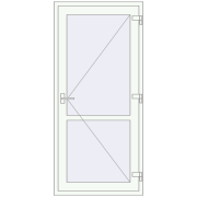 Внутрішні двері 900x1950 мм REHAU Т94/60 Білий (RAL 9016) з двох сторін Внутрішні двері 900x1950 мм REHAU Т94/60 Білий (RAL 9016) з двох сторін