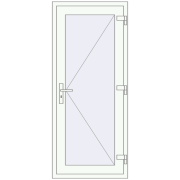 REHAU Т94/60 800x1800 мм Білий (RAL 9016) з двох сторін