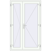 Внутрішні двері 1250x2050 мм Altest RAL 9016 Traffic white з двох сторін