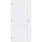 REHAU Т94/60 980x2070 мм Білий (RAL 9016) з двох сторін REHAU Т94/60 980x2070 мм Білий (RAL 9016) з двох сторін