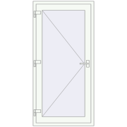 Внутрішні двері 870x1780 мм REHAU Z74/60 Білий (RAL 9016) з двох сторін