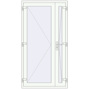 REHAU Т94/60 1100x2100 мм ANTHRACITE_GREY_STRUKTURAL ззовні