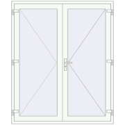 Altest 1700x2050 мм RAL 9016 Traffic white з двох сторін