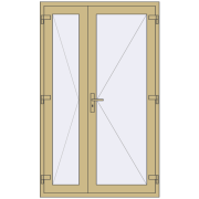 Внутрішні двері 1250x2050 мм Altest RAL 1000 Green beige з двох сторін
