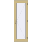 Внутрішні двері 750x2200 мм Altest RAL 1000 Green beige з двох сторін