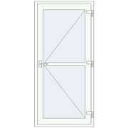 Внутрішні двері 900x1900 мм REHAU Z74/60 Білий (RAL 9016) з двох сторін