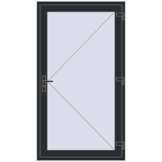 Внутрішні двері 1110x2000 мм Altest RAL 9017 Traffic black з двох сторін