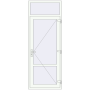 Внутрішні двері 900x2400 мм Altest RAL 1001 Beige ззовні