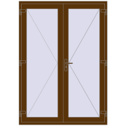 Внутрішні двері 1500x2100 мм REHAU Z74/60 WALNUT з двох сторін Внутрішні двері 1500x2100 мм REHAU Z74/60 WALNUT з двох сторін