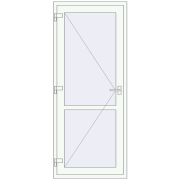 REHAU Т94/60 870x2090 мм Білий (RAL 9016) з двох сторін REHAU Т94/60 870x2090 мм Білий (RAL 9016) з двох сторін