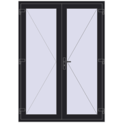 Внутрішні двері 1500x2100 мм REHAU Z74/60 BLACK_ULTI-MATT з двох сторін Внутрішні двері 1500x2100 мм REHAU Z74/60 BLACK_ULTI-MATT з двох сторін