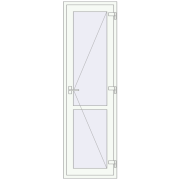 Внутрішні двері 700x2300 мм REHAU Т94/60 Білий (RAL 9016) з двох сторін
