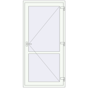 Внутрішні двері 1000x2050 мм REHAU Т94/60 Білий (RAL 9016) з двох сторін
