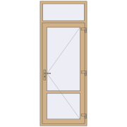 Внутрішні двері 900x2400 мм Altest RAL 1001 Beige з двох сторін