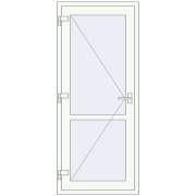 Внутрішні двері 800x1880 мм REHAU Т94/60 Білий (RAL 9016) з двох сторін Внутрішні двері 800x1880 мм REHAU Т94/60 Білий (RAL 9016) з двох сторін