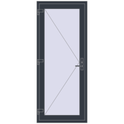 Внутрішні двері 900x2100 мм REHAU Т94/60 ANTHRACITE_GREY_STRUKTURAL з двох сторін