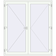 REHAU Т94/60 1800x2050 мм Білий (RAL 9016) з двох сторін REHAU Т94/60 1800x2050 мм Білий (RAL 9016) з двох сторін