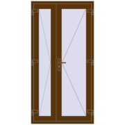 REHAU Т94/60 1050x2050 мм WALNUT з двох сторін REHAU Т94/60 1050x2050 мм WALNUT з двох сторін