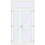 Внутрішні двері 1300x2500 мм Altest RAL 9016 Traffic white з двох сторін