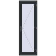 Altest 750x2200 мм RAL 9017 Traffic black з двох сторін