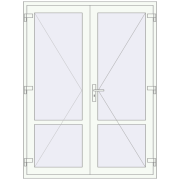 Внутрішні двері 1550x2050 мм Altest RAL 1000 Green beige ззовні