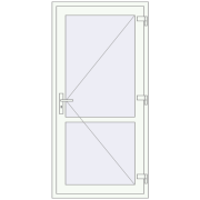 REHAU Z74/60 930x1900 мм Білий (RAL 9016) з двох сторін REHAU Z74/60 930x1900 мм Білий (RAL 9016) з двох сторін