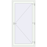 Внутрішні двері 1070x2070 мм REHAU Z74/60 Білий (RAL 9016) з двох сторін