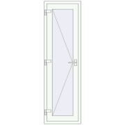 REHAU Т94/60 600x2000 мм Білий (RAL 9016) з двох сторін