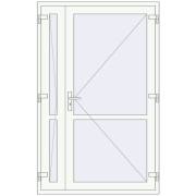 REHAU Z74/60 1300x2050 мм Білий (RAL 9016) з двох сторін