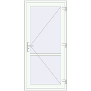REHAU Т94/60 950x2000 мм Білий (RAL 9016) з двох сторін