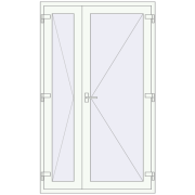 REHAU Т94/60 1260x2100 мм Білий (RAL 9016) з двох сторін