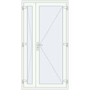 Внутрішні двері 1160x2220 мм REHAU Z74/60 Білий (RAL 9016) з двох сторін Внутрішні двері 1160x2220 мм REHAU Z74/60 Білий (RAL 9016) з двох сторін