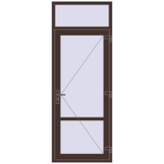 Внутрішні двері 900x2400 мм Altest RAL 8017 Chocolate brown з двох сторін