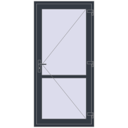 REHAU Т94/60 980x2050 мм ANTHRACITE_GREY_STRUKTURAL з двох сторін