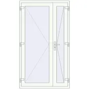 REHAU Т94/60 1200x2100 мм Білий (RAL 9016) з двох сторін