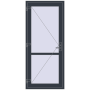 Внутрішні двері 900x2050 мм REHAU Т94/60 ANTHRACITE_GREY_STRUKTURAL з двох сторін