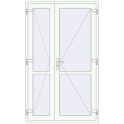REHAU Т94/60 1310x2200 мм Білий (RAL 9016) з двох сторін