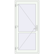 REHAU Т94/60 900x1970 мм Білий (RAL 9016) з двох сторін