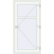 REHAU Т94/60 950x1860 мм Білий (RAL 9016) з двох сторін REHAU Т94/60 950x1860 мм Білий (RAL 9016) з двох сторін