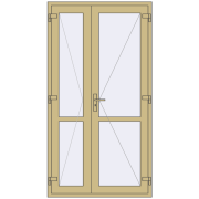 Altest 1200x2250 мм RAL 1000 Green beige з двох сторін