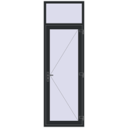 Внутрішні двері 870x2700 мм Altest RAL 9017 Traffic black з двох сторін