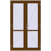 Внутрішні двері 1400x2300 мм REHAU Т94/60 WALNUT з двох сторін