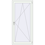 REHAU Euro 60 800x1700 мм Білий (RAL 9016) з двох сторін