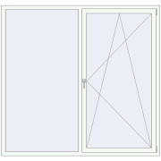 REHAU Brillant-Design 2000x1900 мм Білий (RAL 9016) з двох сторін
