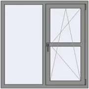 Altest Pony 375 1200x1200 мм RAL 9007 Grey aluminium з двох сторін Altest Pony 375 1200x1200 мм RAL 9007 Grey aluminium з двох сторін