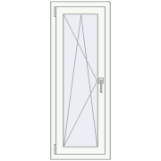 REHAU Euro 60 490x1335 мм Білий (RAL 9016) з двох сторін