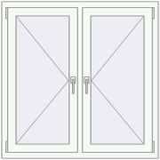 REHAU Euro 60 1100x1100 мм Білий (RAL 9016) з двох сторін