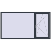 REHAU Brillant-Design 2200x1200 мм ANTHRACITE_GREY_STRUKTURAL з двох сторін