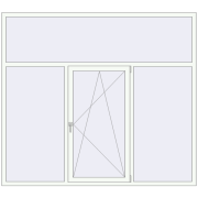 REHAU Euro 60 2300x2050 мм Білий (RAL 9016) з двох сторін