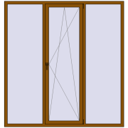 REHAU Euro 60 2000x2100 мм GOLDEN OAK з двох сторін